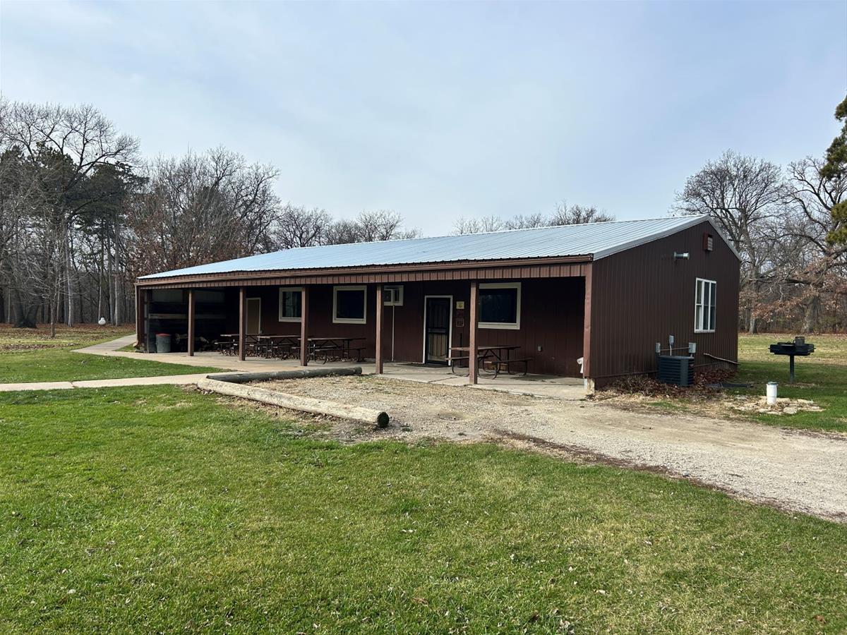 Langwood Education Center Lodge front view with loading area