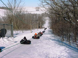 Tubing in the winter