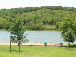 The beach at the Litte River Recreation Area is a great place to cool off in the summer!