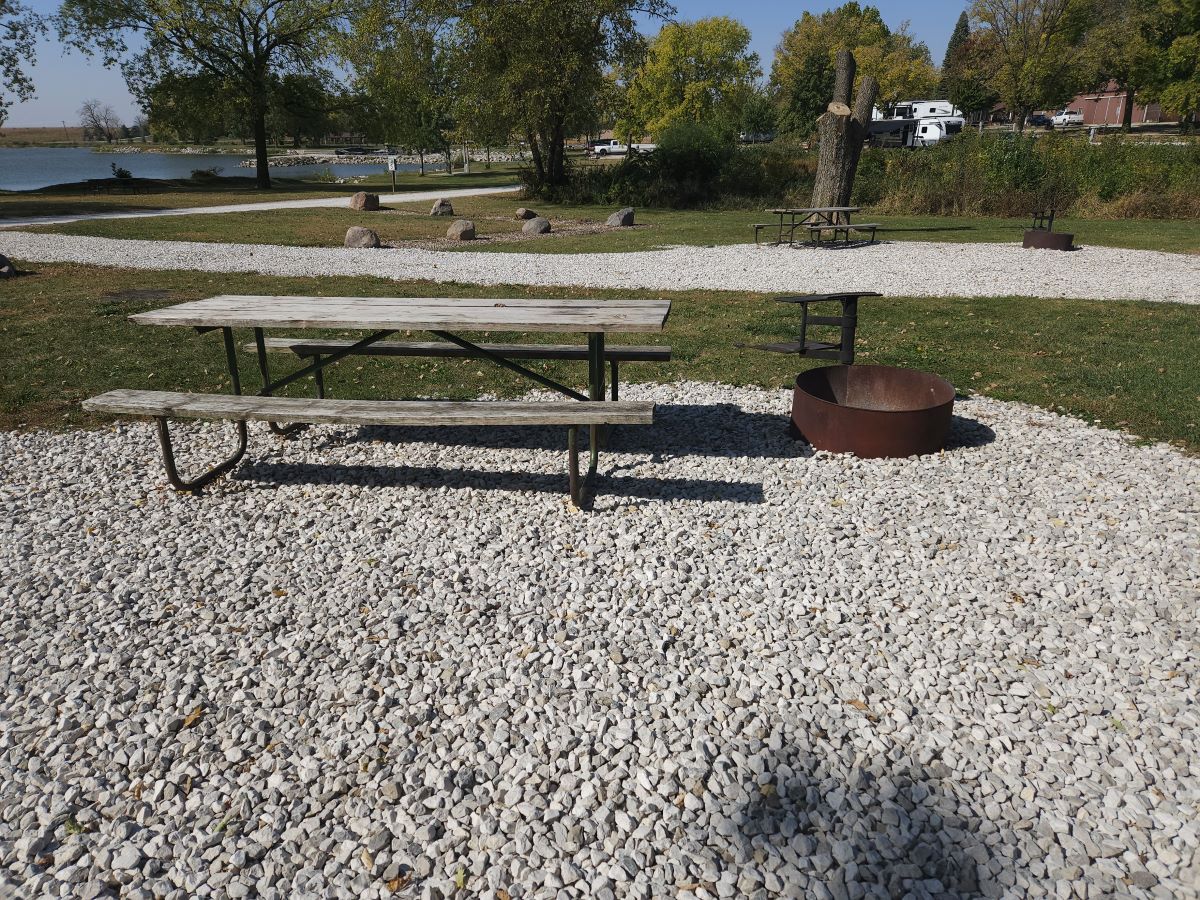 Site 25 – Picnic table area and fire ring with grill