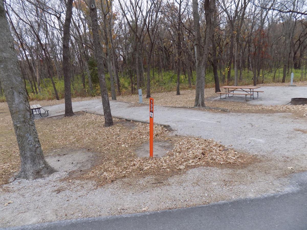 Jester Park campsite 133 gravel pad