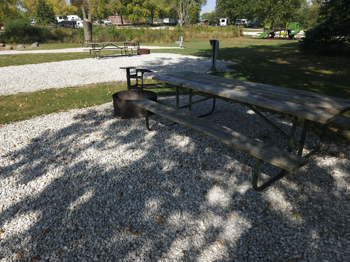 Site 26 – Picnic table area and fire ring with grill