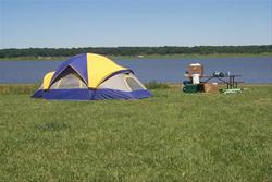 Camp along the shore of Saylorville Lake