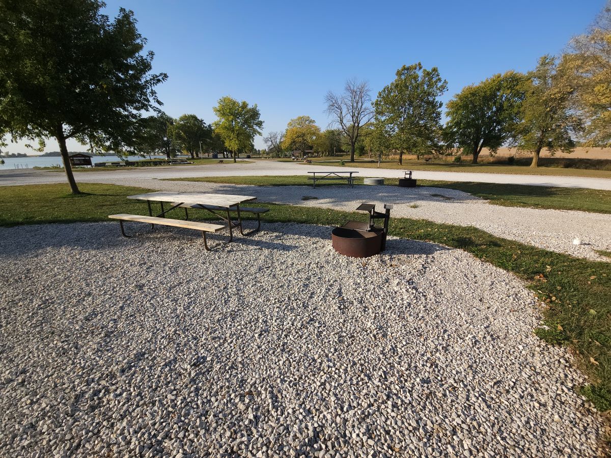 Site 2 – Picnic table area and fire ring with grill