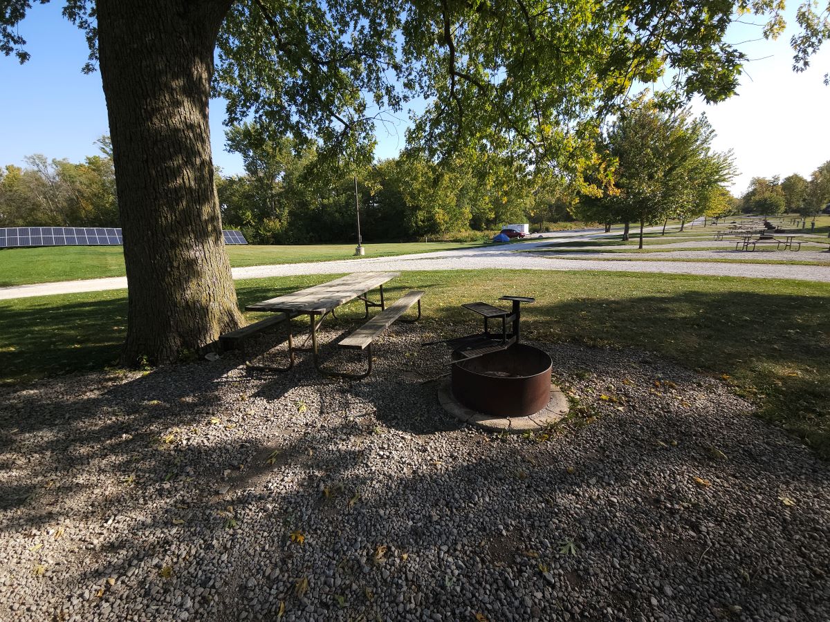 Site 87 – Picnic table area and fire ring with grill