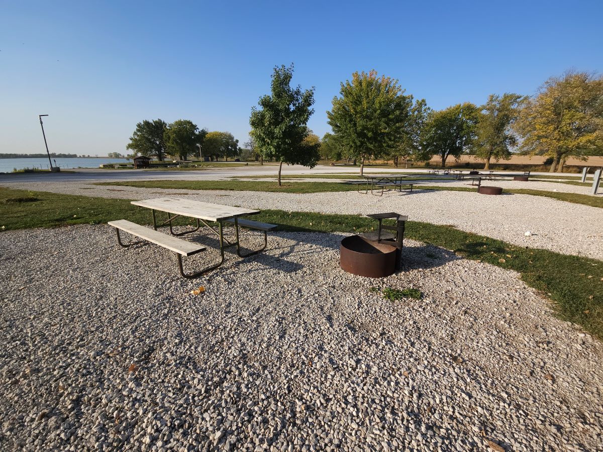 Site 2 – Picnic table area and fire ring with grill