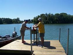 Fish cleaning station located near north boat ramp is within easy access to campground.