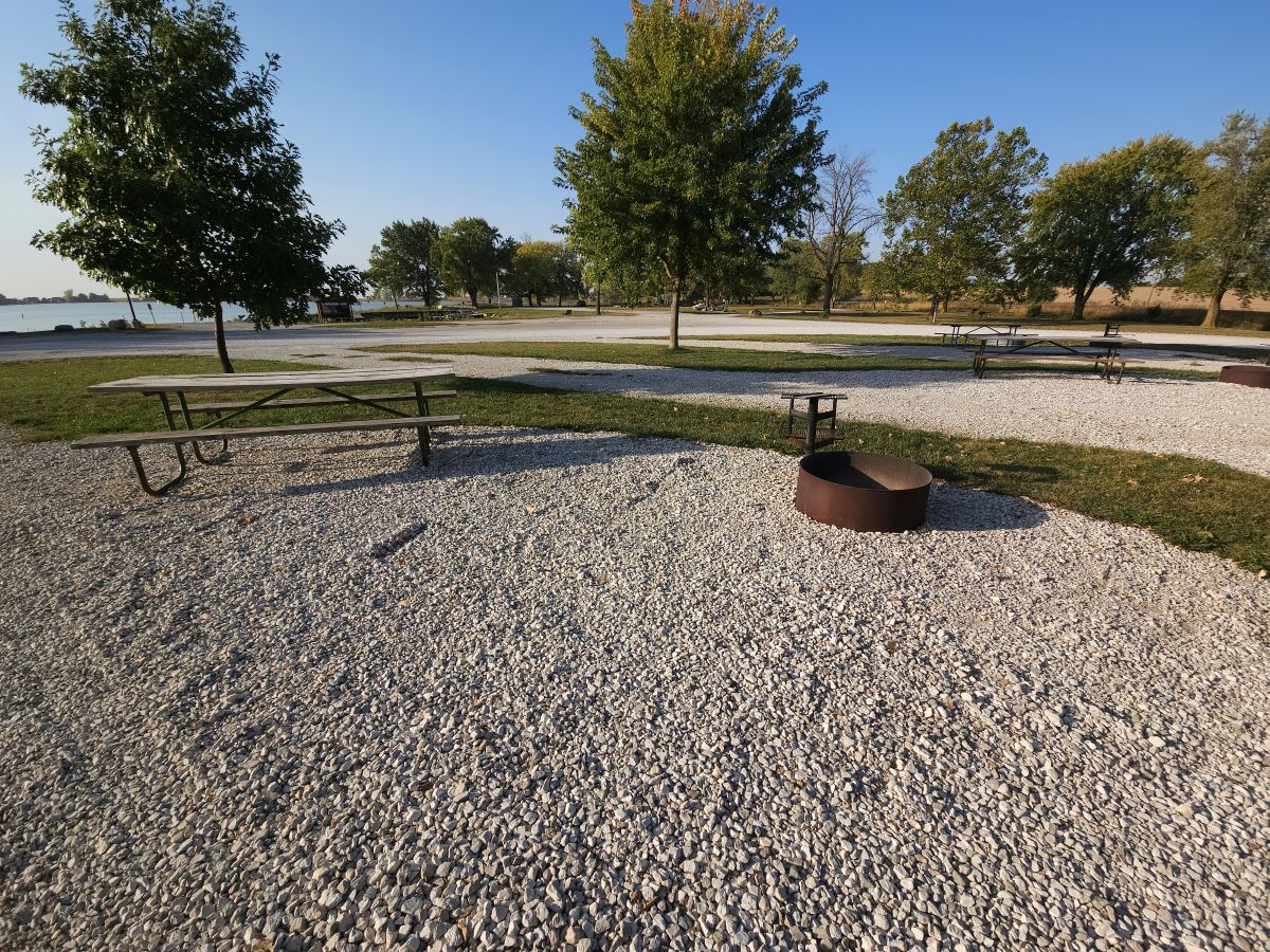 Site 3 – Picnic table area and fire ring with grill