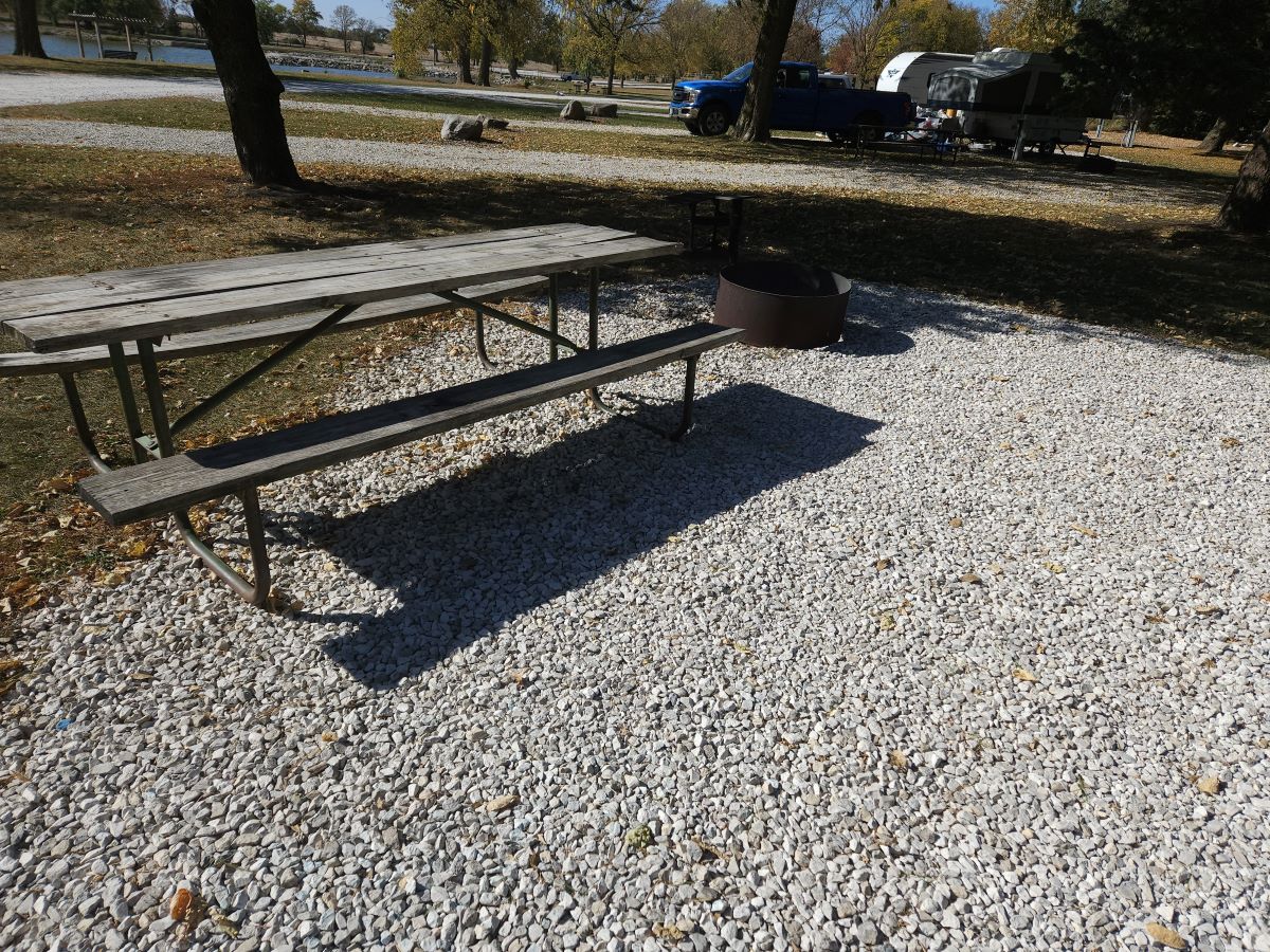 Site 31 – Picnic table area and fire ring with grill