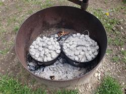 Dutch Oven Cooking in Firering