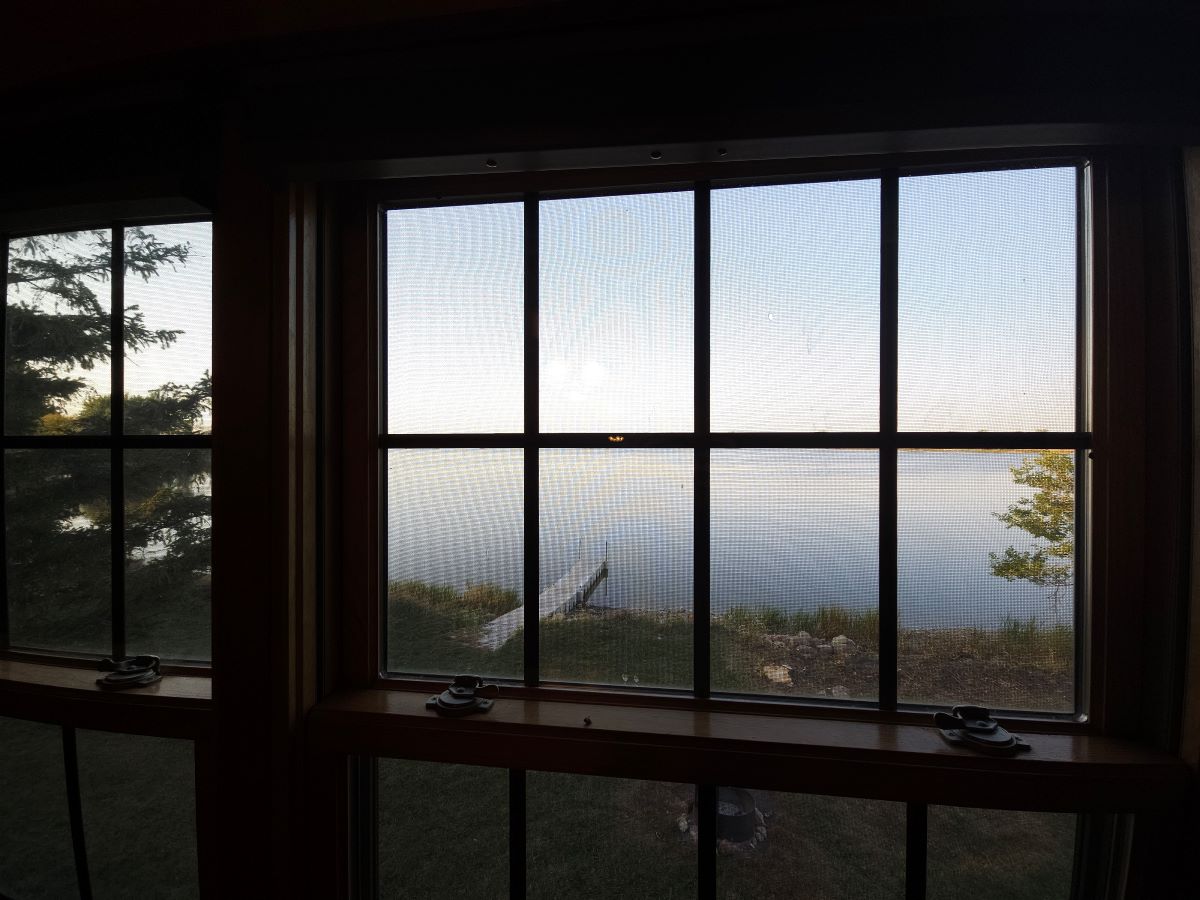 Lakeview cabin view from the upstairs overlooking the lake