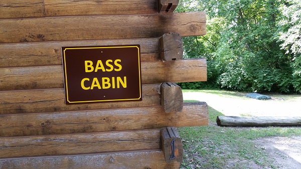 Cabin 1 Bass sign